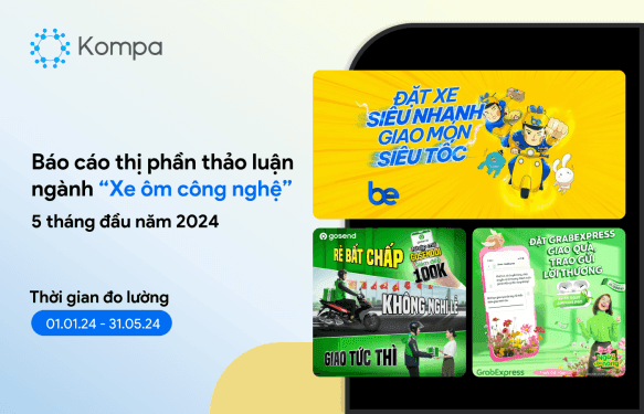 Báo cáo thị phần thảo luận ngành ‘Xe ôm công nghệ’ 5 tháng đầu năm 2024